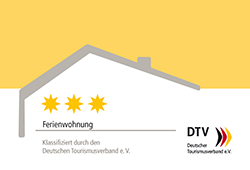 DTV Ferienwohnung klassifiziert durch den Deutschen Tourismusverband e.V. DTV Privatzimmer klassifiziert durch den Deutschen Tourismusverband e.V.